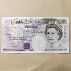 旧紙幣】イギリス 旧20ポンド札 紙幣 エリザベス女王ミハエル