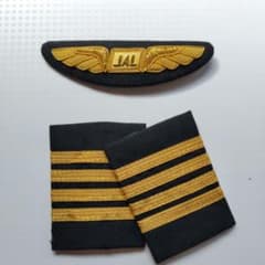 ♢転売ではありません☆JAL/日本航空 パイロット ウイングバッジ＆肩章