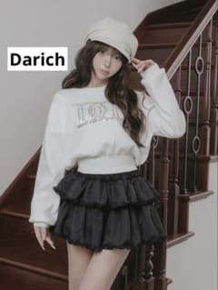 Darich ダーリッチ ビジューロゴパフニットトップス White 白 - メルカリ