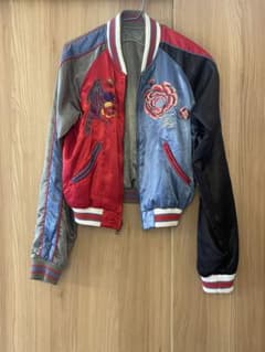 DIESEL】希少モデル 刺繍 スカジャン リバーシブル サテン ブルゾン