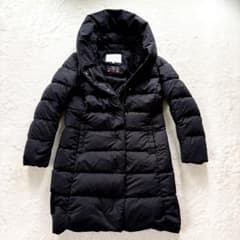 アンタイトル ダウンコート ロング 黒 M 撥水 ポリッシュホワイト