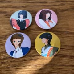 レア】 当時物 ファイブスター物語 FSS 昭和 アニメ 缶バッジ 4個