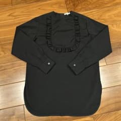 yori⭐︎美品 ぬくぬく ヘムダブル ティアードブラウス36 ブラック2025