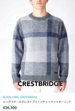 クリーニング済usedビッグスケールクレストブリッジチェックシャギー