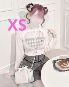 ミシェルマカロン ハニーミュウ ギンガムアンサンブルトップス イモ XS