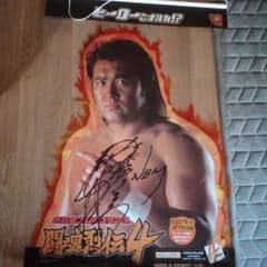 新日本プロレス 武藤敬司 グレートムタ 両面 直筆サイン タペストリー