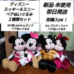 新品·未使用」ディズニー ミッキー＆ミニー ペアぬいぐるみ 2種類
