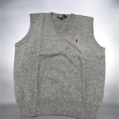 Polo by Ralph Lauren グレー Vネックベスト M - メルカリ