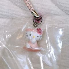 ご当地キティ 根付け 伊豆限定 河津桜 根付けストラップ ハローキティ