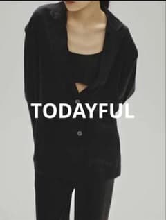 TODAYFUL Satin Over Jacket BLK 36 - メルカリ