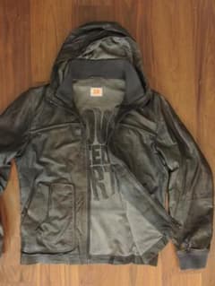 25万円 BOSS ヒューゴボス レザージャケット 48 極薄シープ 春夏にも