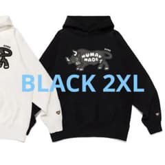 黒 2XL HUMANMADE KOBE限定ANIMAL HOODIE KOBE - メルカリ