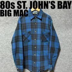 80s ST. JOHN'S BAY × BIG MAC 黒青 ネルシャツ M - メルカリ