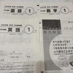 2025年度 第3回 ベネッセ 学力推移調査 中1【3教科＋解説】匿名配送