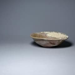 桃山〜江戸初期 古唐津 皿 平盃 向付 小さめの高台 灰釉 目跡 発掘物