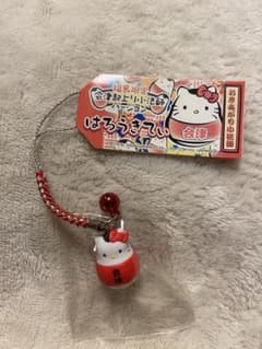 ご当地キティ 根付ストラップ 福島限定 会津 起き上がり小法師 2006