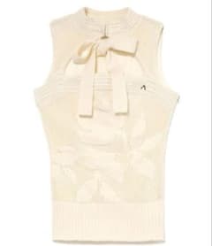 andmary Violet ribbon tops white - メルカリ