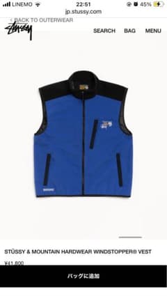 STÜSSY MOUNTAIN HARDWEAR WINDSTOPPER ベスト - メルカリ