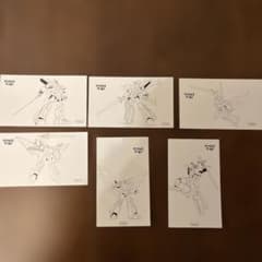 サンライズロボ描き下ろし線画カード 6枚+オマケ - メルカリ