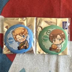 ヘタリアWorld☆Stars ぎゅぎゅっと 缶バッジ アメリカ ロマーノ