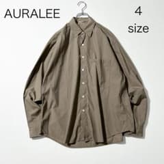 3388【美品】オーラリー 長袖シャツ ドレスシャツ ベージュ M - メルカリ