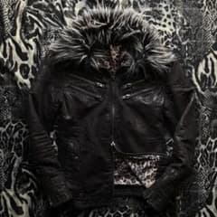 00s archive fur jacket leopard vicefairy - メルカリ