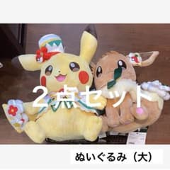 ぬいぐるみ特大 イーブイ ピカチュウ ポケパーク カントー 限定