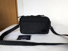 美品 ヘッドポーター ブラックビューティー ドット ショルダー バッグ