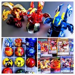 爆TECH爆丸デッキ 焔ドラガオンBLUE 煌ドラガオンクリア BAKUGAN