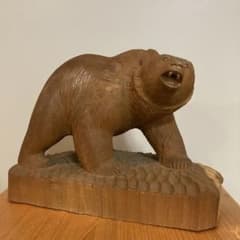 加藤貞夫 木彫り熊 八雲 美品 貴重 木彫 - メルカリ