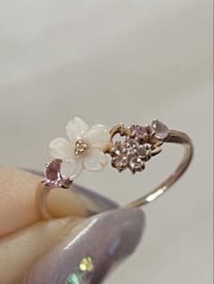 K10PG13号サマンサティアラ桜フラワーリング - メルカリ