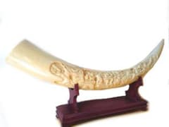 象牙風 一本物 置物 オブジェ 七福神 骨董品 彫り物 インテリア 骨董