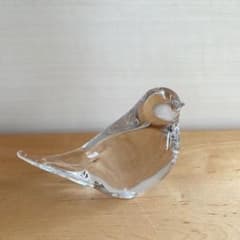 透明のガラス 鳥のオブジェ 置物 ペーパーウェイト - メルカリ
