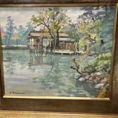 日展作家 川村嘉久作 油絵 『兼六園』 - メルカリ