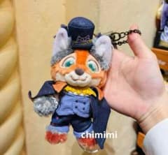 上海ディズニー ハロウィン ズードピア ニックぬいぐるみキーチェーン