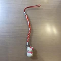 ハローキティ 2005 winter 冬 雪だるまバージョン 根付 ストラップ