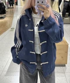 新品 アディダス 中国限定 蛇年 トラックジャケット 青色 男女兼用 Sサ