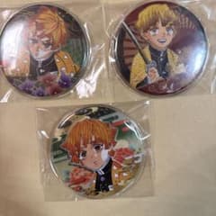 鬼滅の刃 原作 コレクション缶バッジ 我妻善逸 3点セット まとめ売り