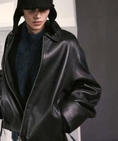 山田涼介着用ラムレザー プライムオーバー シングルライダース