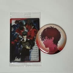 ペルソナ5 主人公雨宮蓮 京王線コラボ缶バッジ ウエハースカード レア
