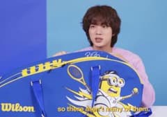 BTS JIN 愛用 ミニオンズ ウィルソン テニス ラケットバッグ 新品 ジン