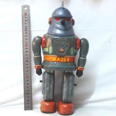 野村【鉄人28号 No.2 ブリキ電動歩行 動作不良】当時物TIN TOY 箱無