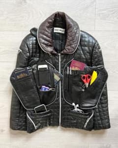 AW91 ISSEY MIYAKE Quilted Leather Jacket - メルカリ