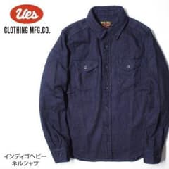 未使用 UES ウエス インディゴ ヘビーネルシャツ 501655 サイズ5