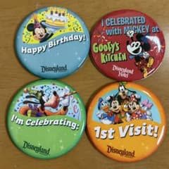 ディズニー アナハイム アメリカ 缶バッチ 缶バッジ 誕生日 ミッキー