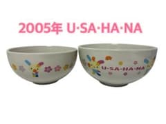 平成レトロ】未使用 2005年 サンリオ ウサハナ どんぶり 茶碗セット