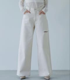 SENEE ルーズビンテージライクデニム アイボリー Mサイズ - メルカリ