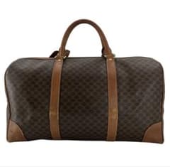 当時物 オールド セリーヌ ボストンバッグ 南京錠 マカダム柄