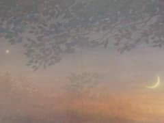 手塚雄二、【星と月と】、希少な額装用画集より、新品額装付、状態良好