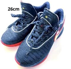 極美品 NIKE レブロン20 26cm バッシュ 黒赤 - メルカリ